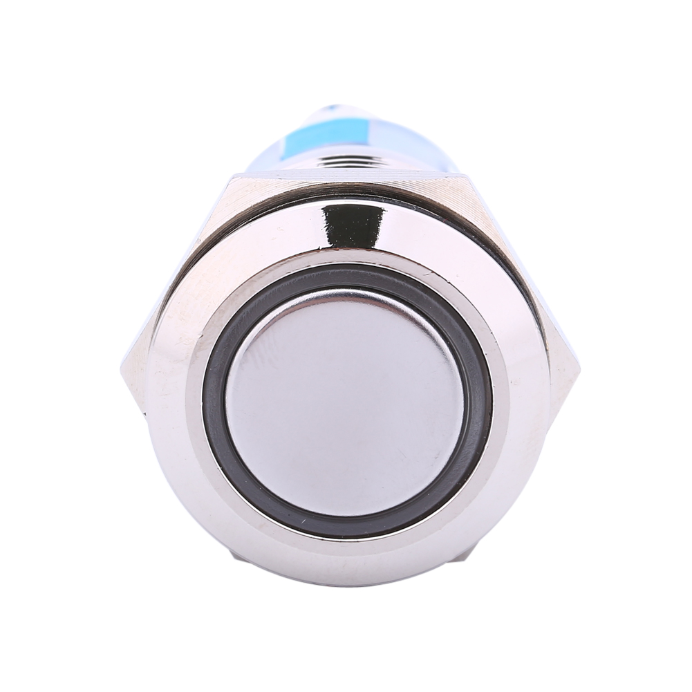 Wasserdichter Druckknopfschalter, Blaue Led, 12 V, Metallknopf, Angel-eye-licht