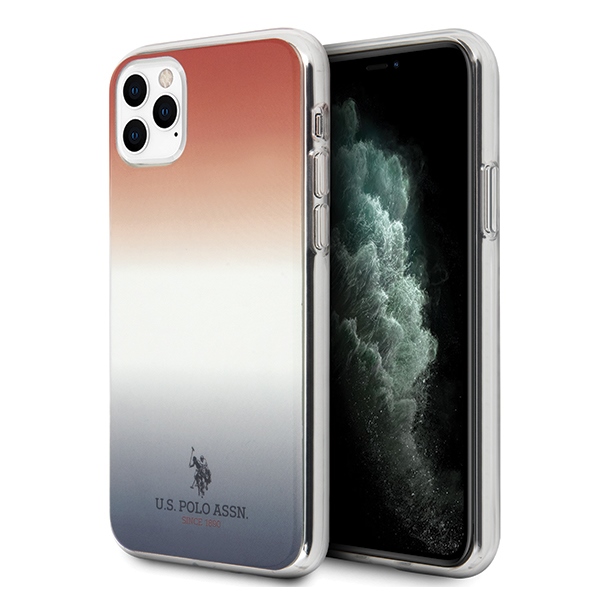 Us Polo Ushcn65trdgrb Iphone 11 Pro Max Kollektion Mit Blau-rotem Farbverlauf