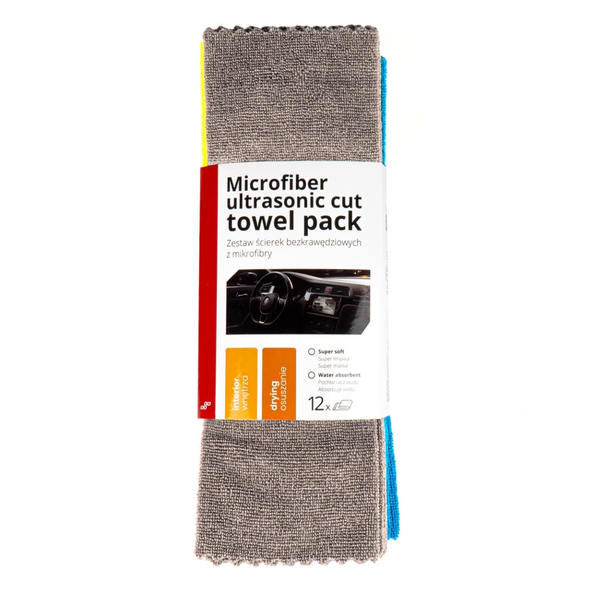 Mikrofasertuchset, Weiche Handtücher, 12 Stück, 35 X 35 Cm, 250 G, Amio-03971