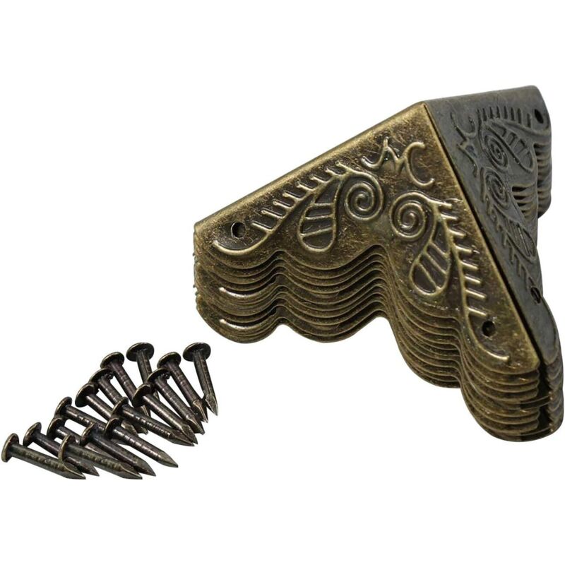 Vintage-eckenschutz Aus Messing, Metallkantenschutz, Antik-look, Eckenschutz, 10 Stück (bronze)