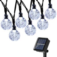 50 Solar-led-kugeln, 7 M Kupferdraht, 8 Beleuchtungsmodi, Lichterkette Für Garten Und Terrasse