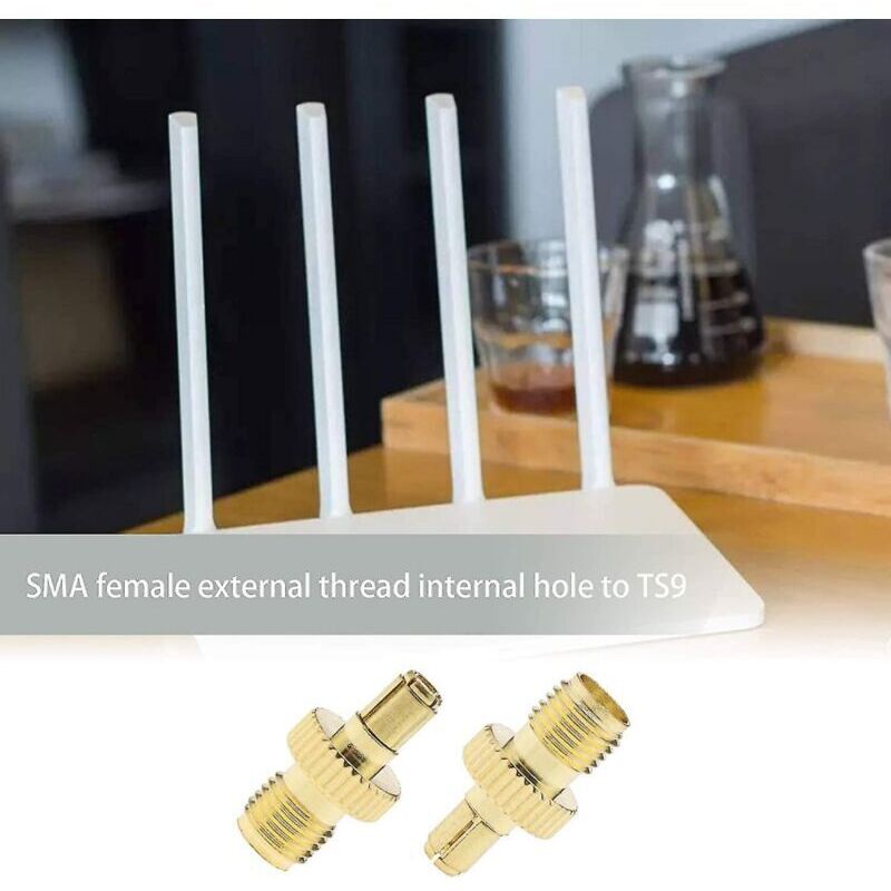 Sma-buchse Auf Ts9-stecker Hf-adapter – 2 Vergoldete Koaxialanschlüsse, Für Wi-fi-antennen Und Drahtlose Lan-netzwerke