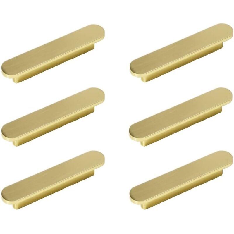 Möbelgriffe Aus Gebürstetem Messing In Goldoptik – 6er-set, 6 Cm Lochabstand, Für Küchen Und Schränke
