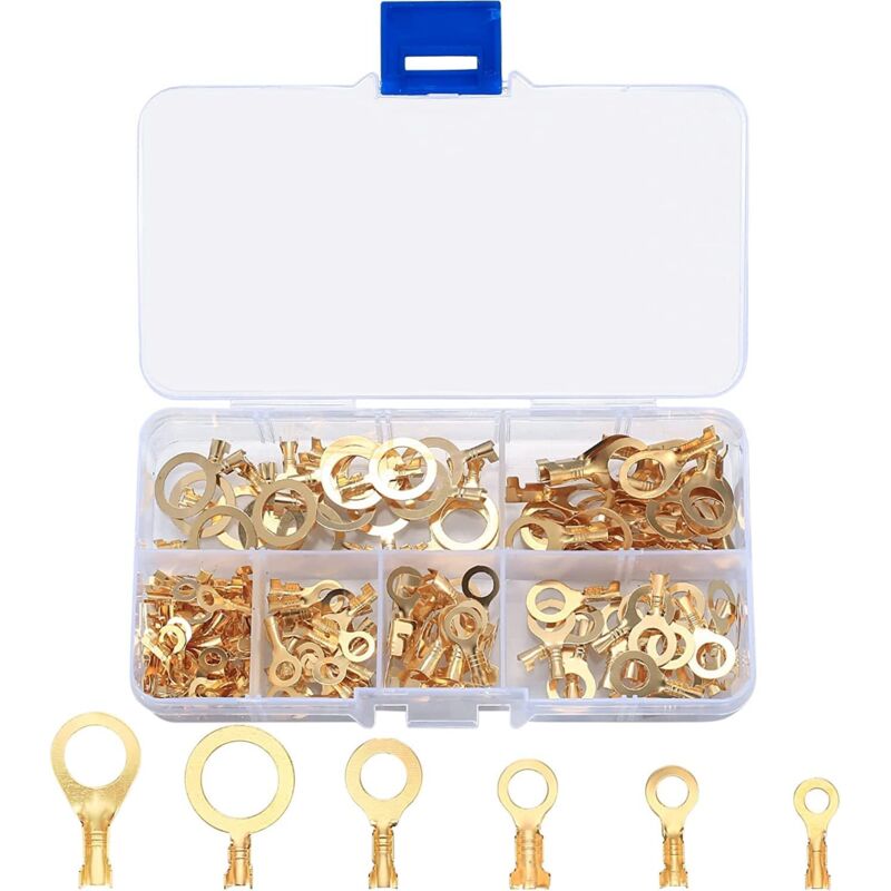Packung Mit 150 Hochleitfähigen Ringkabelschuhen Aus Kupfer-messing, Größen M3 Bis M10, Für Professionelle Elektrische Verbindungen – M10-i