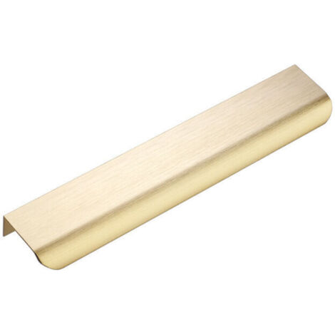 Set Mit 5 Goldenen Möbelgriffen, Goldener Küchenschrankgriff – Goldprofilgriff, Schubladengriff, Gebürstetes Messing, Aluminiumlegierung, 128 Mm Lochabstand, 150 Mm Länge