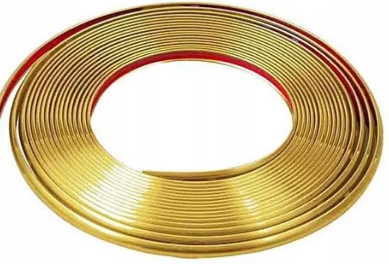 Flexible Chromstreifen, Goldband, 9 Mm