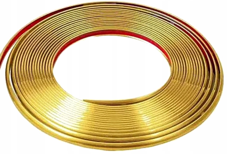 Flexible Chromstreifen, Goldband, 14 Mm