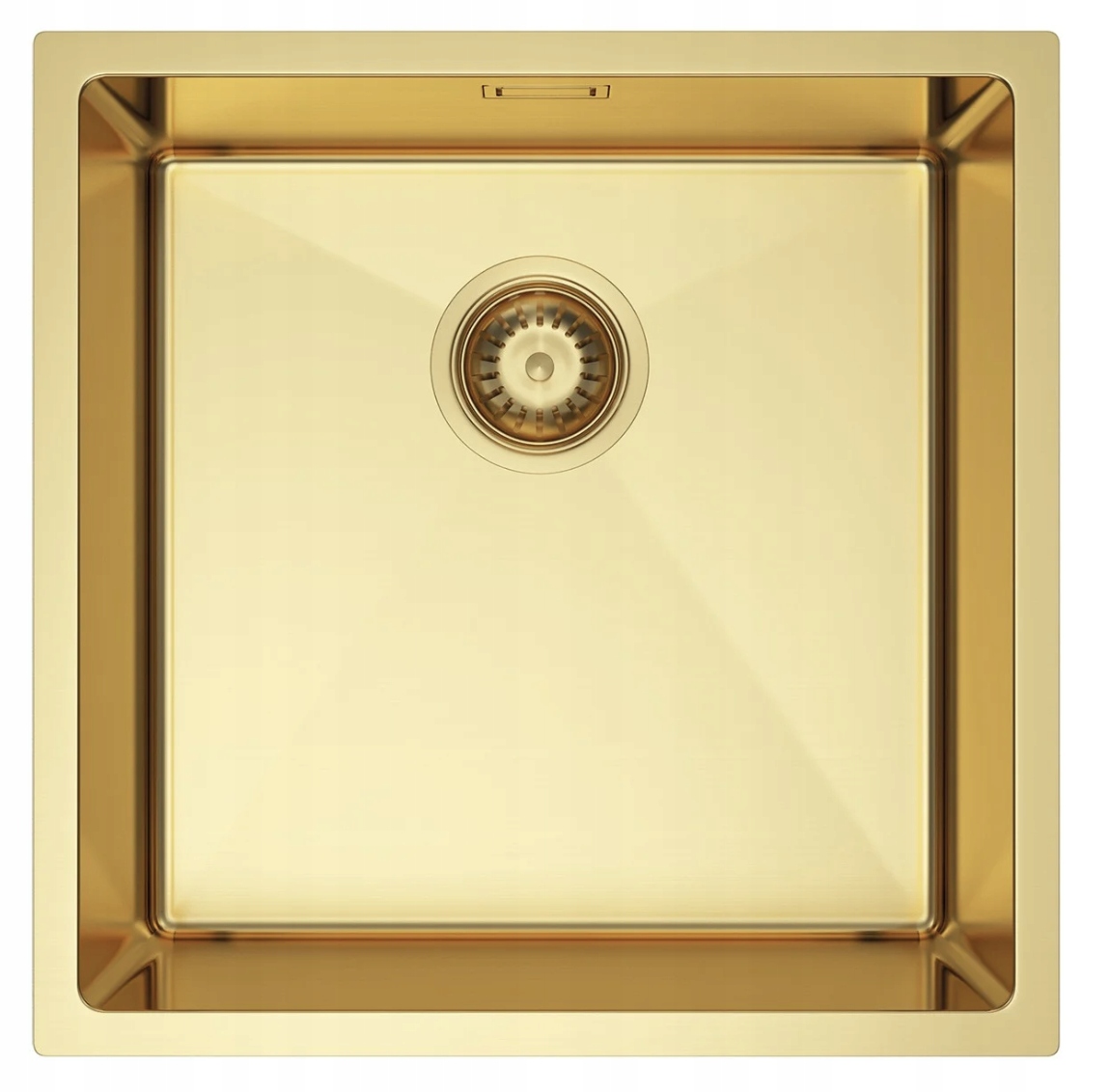 Nayes Einzelbecken-spüle 44x44, Goldfarbener Pvd-beschichteter Stahl