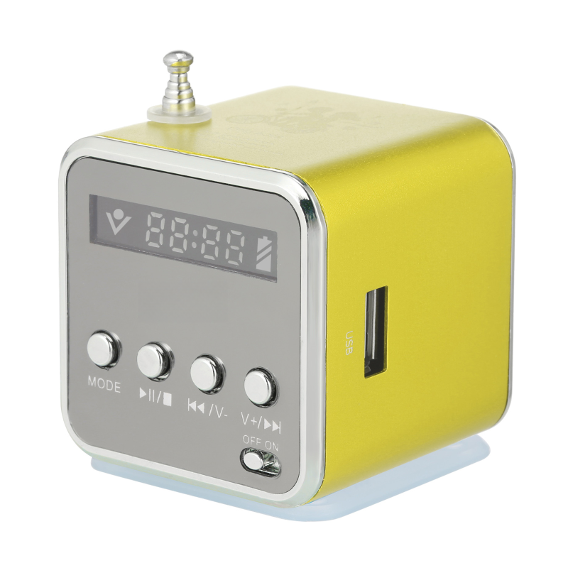 3,5-mm-kabelgebundener Mini-lautsprecher, Tragbarer Mp3-player, Fm-radio, Kompatibel Mit Tf-karten Und Usb-sticks, Mit Lautsprecher Für Dvd, Laptop Und Mobiltelefone.