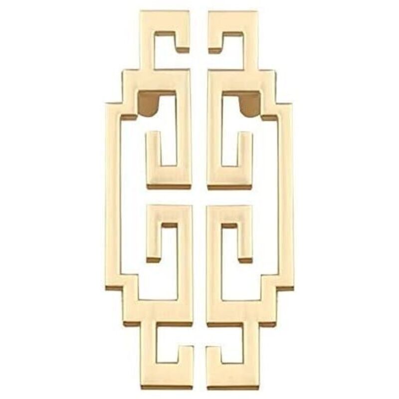 Vergoldete Möbelgriffe, 64 Mm – Set Mit 2 Glänzenden Metallgriffen Für Kleiderschrank, Kommode, Schrank Oder Badezimmer