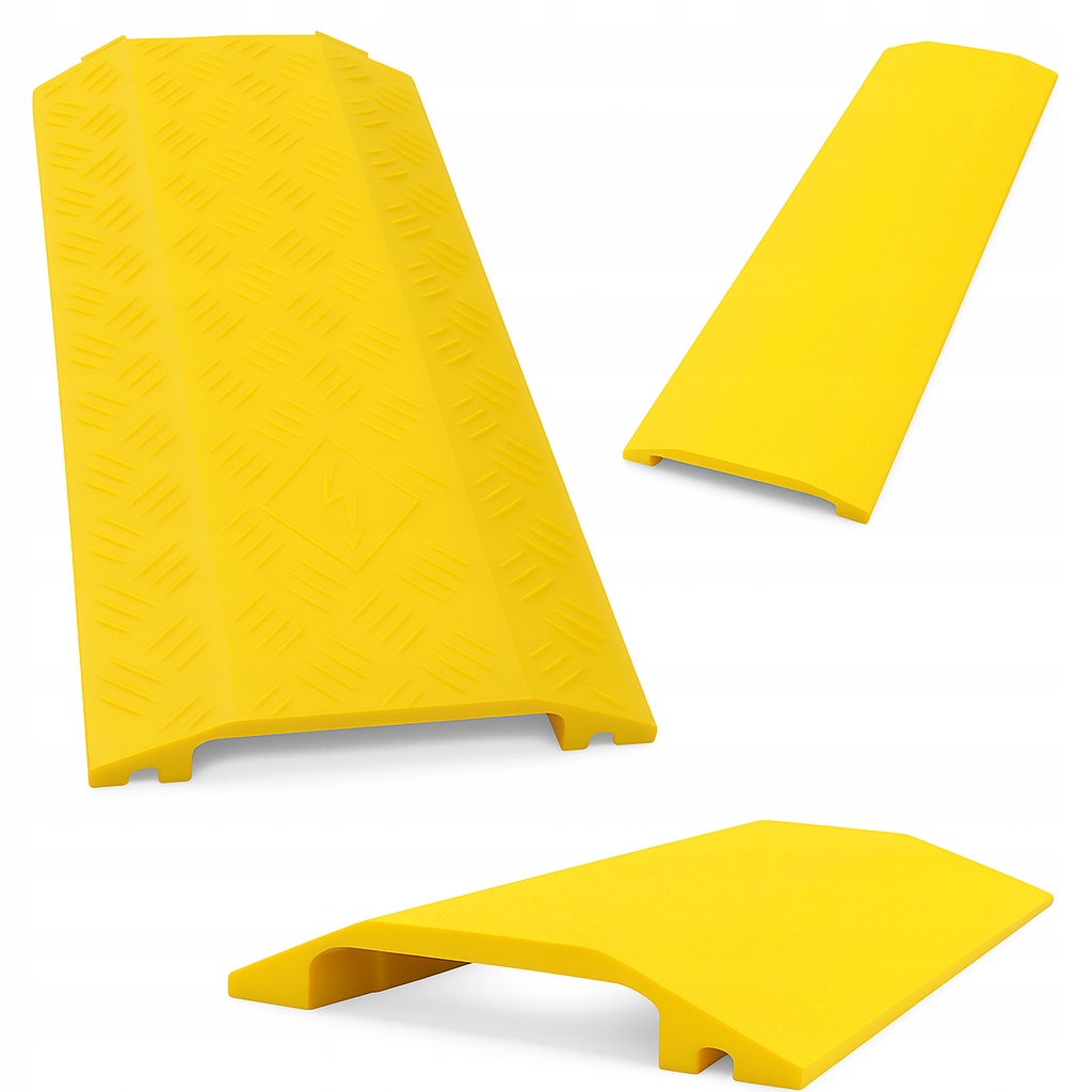 97 Cm Kabelschutzrampe, 1-kanal-pvc-brückenabdeckung, Gelb