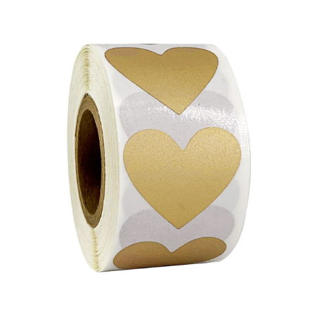 Rubbelherzaufkleber 25 Mm Gold X300