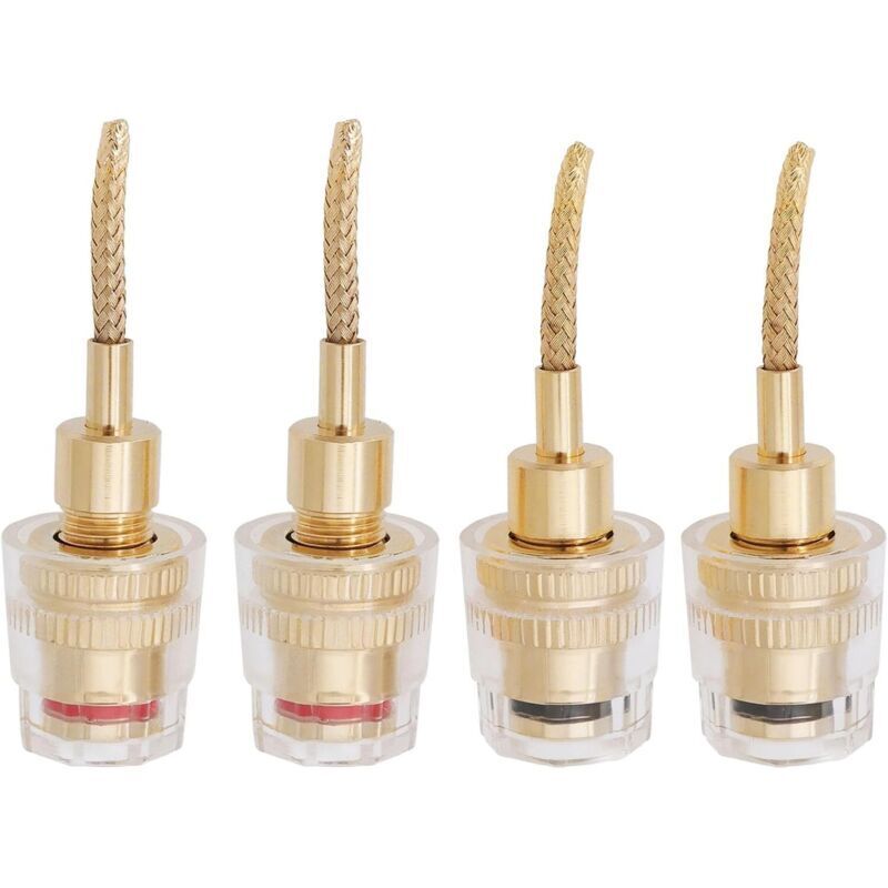 Vergoldete 2-mm-auf-4-mm-bananenstecker-audioadapter (weiblich) – 4er-pack Für Hifi-kabel