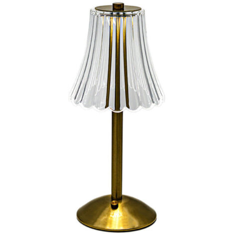 Kabellose Tischleuchte, Dimmbare Touch-nachttischlampe, 3 Farben, Usb-aufladbare Kristall-led-tischleuchte Für Schlafzimmer, Nachttisch, Wohnzimmer, Restaurant, Gold