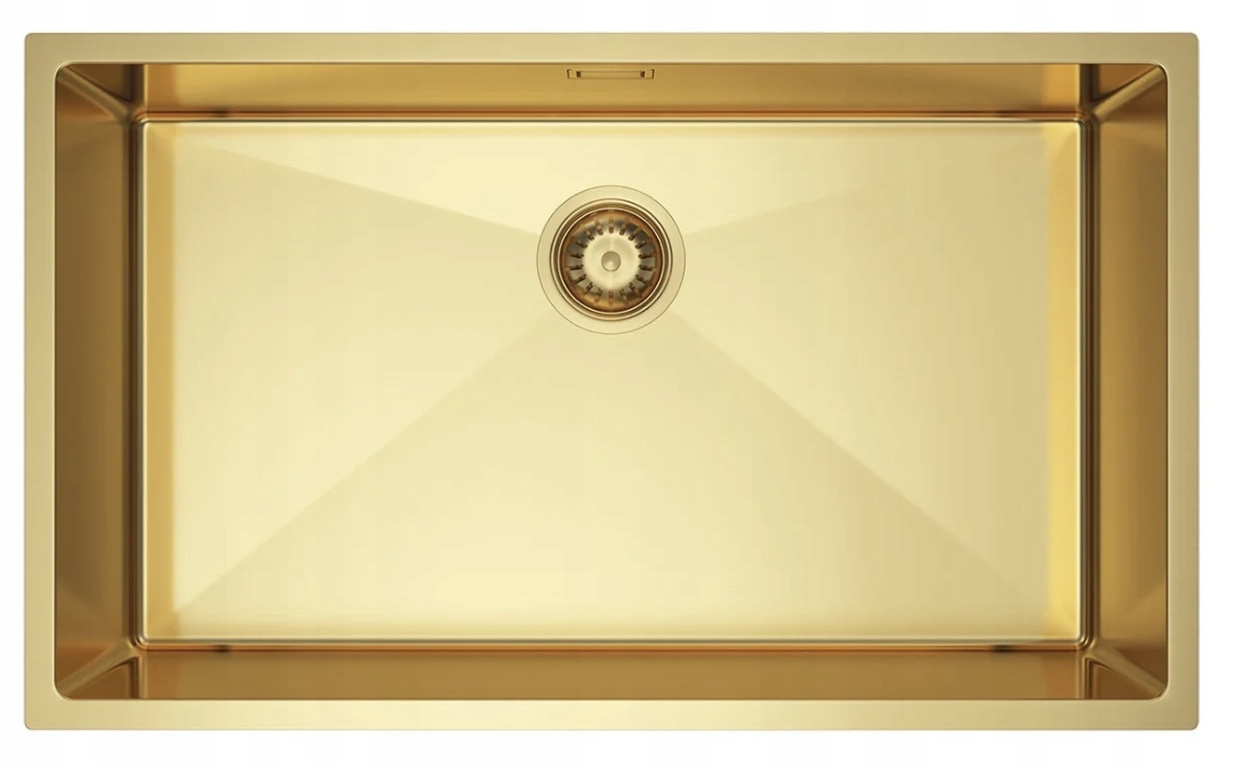 Nayes Einzelbecken-spüle 74x44, Edelstahl, Goldfarbene Pvd-beschichtung