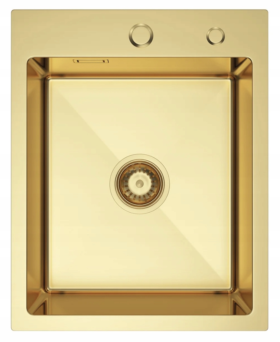 Nayes Einzelbecken 40x50 Cm Graphitgold Mit Wasserspender