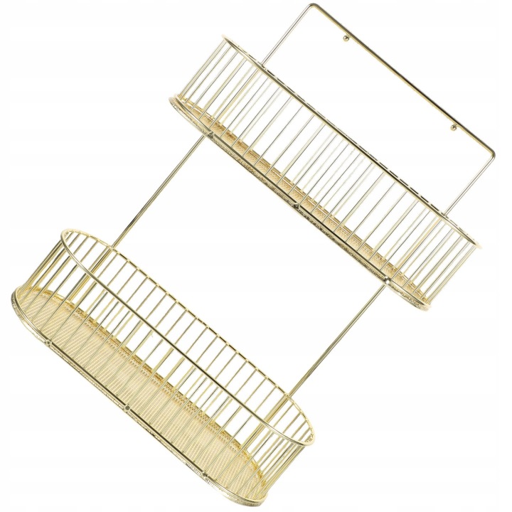 Goldener, Schmiedeeiserner Gewürzständer Zur Wandmontage, Geeignet Für Küchen Und Badezimmer.
