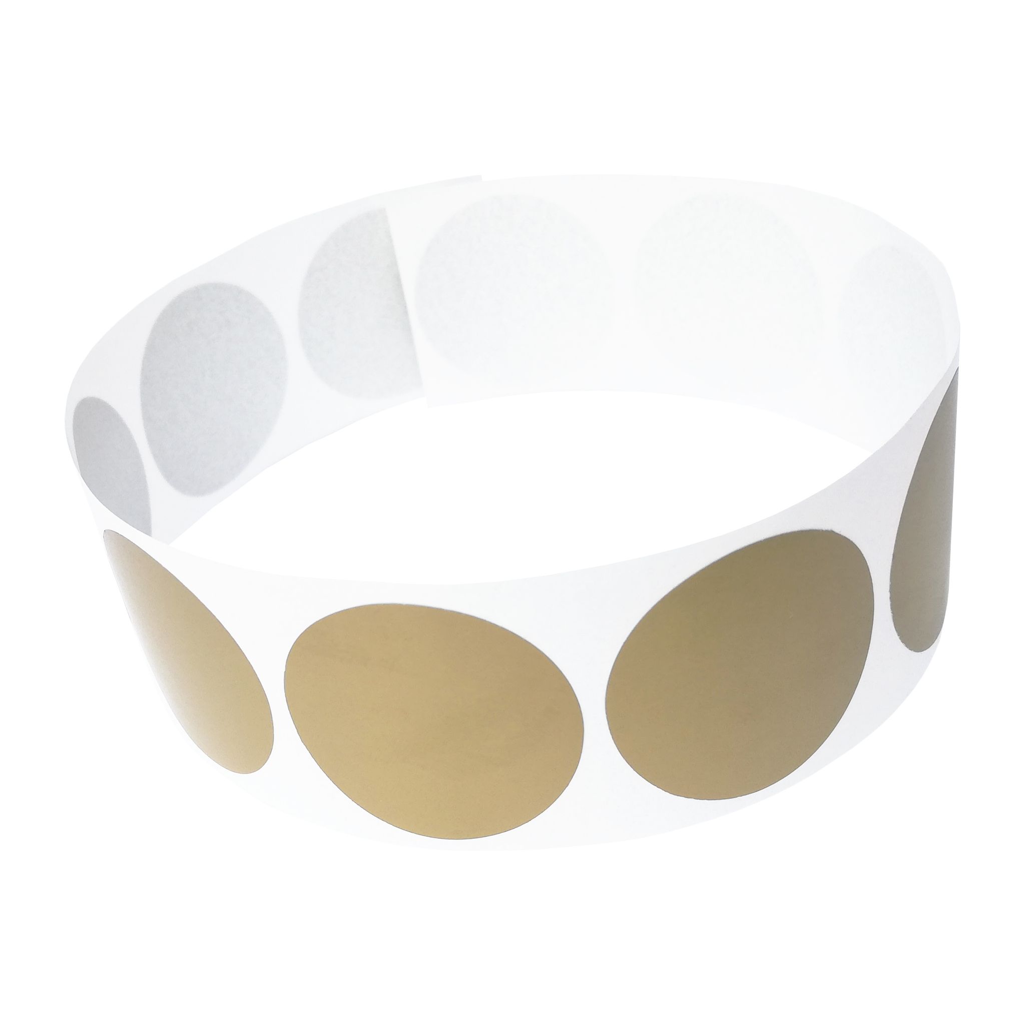 10 Runde Rubbelaufkleber, 30 Mm, Goldfarben