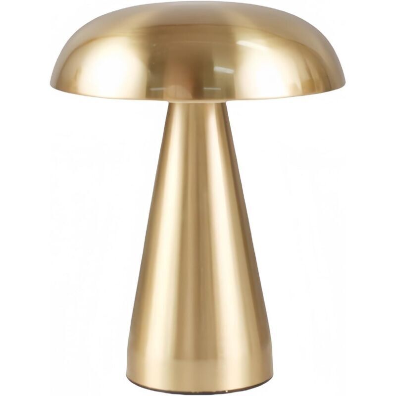 Wiederaufladbare Goldene Pilzlampe – Berührungsempfindliches Nachtlicht Mit Dimmfunktion Für Büro Oder Schlafzimmer, Elegantes Design Aus Goldmetall