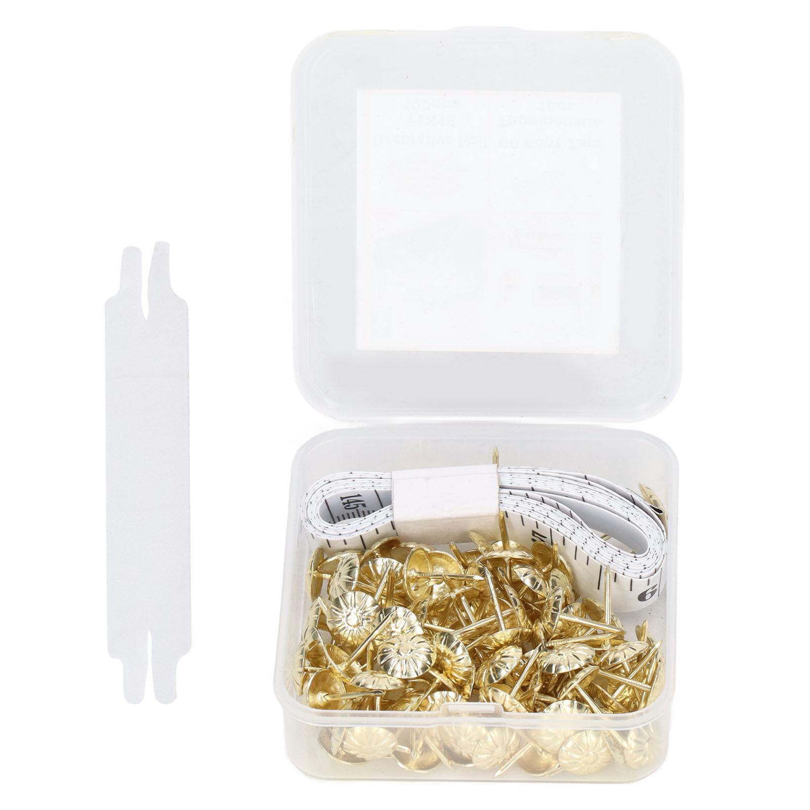 [dekorative Reißnägel] Set Mit 100 Goldenen Dekorativen Kopfnägeln Für Sofas Mit Zubehör [stahl, 16 Mm]