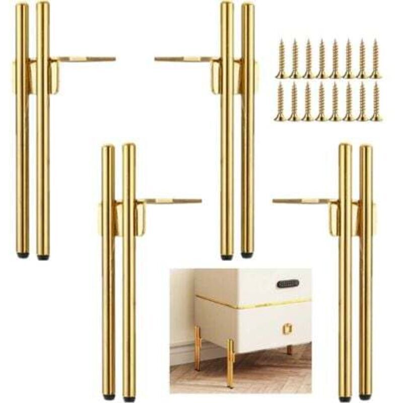 Goldene Metall-möbelbeine – 4er-set, 15 Cm Hoch, Für Sofa, Couchtisch, Tv-ständer Oder Badezimmerschrank.