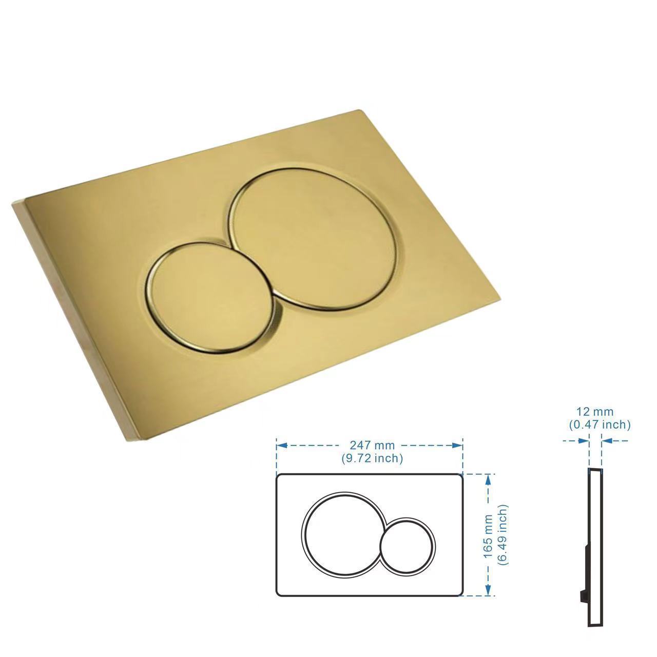 Toilet-klopfeinsatz Sigma 01 Dual-spülung Mit Goldlackierung Und Wasserregulierung - Robust Aus Kunststoff