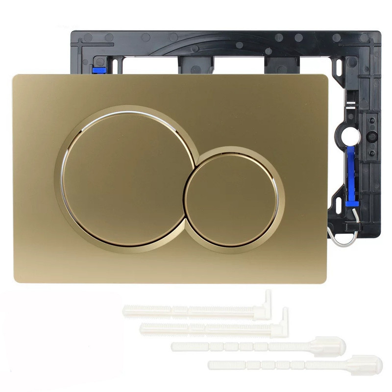 Toilet-spülplatte Sigma01 Dual-stopp Für Spülkasten In Mattem Gold, Kunststoff & Metall