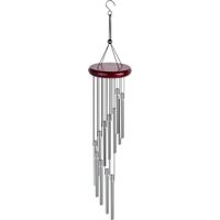 1 X Windspiel, Aluminiumrohr, Kiefernholz, Spiraldesign, 12 Rohre, Für Garten, Terrasse, Balkon