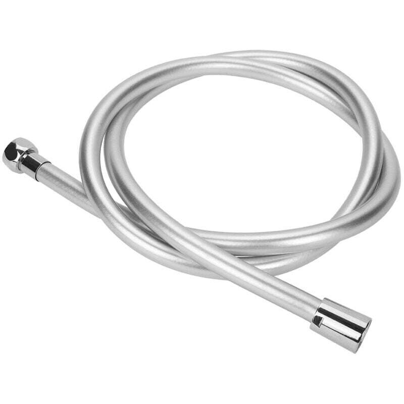 2 M Langer, Flexibler Duschschlauch Aus Silbernem Pvc – Universalanschluss Für Handbrausekopf, Langlebig Und Verdrehsicher