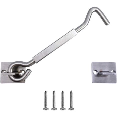 Tür- Und Fensterhaken Aus Edelstahl Für Garagentore, 20 Cm (8 Zoll), Silber