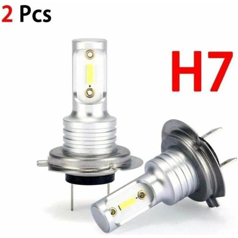 H7 Led-lampen (fern-/abblendlicht), 8000 Lm, 6000 K, Ip68, 54 Mm, 2 X Aluminiumlegierung, Silber