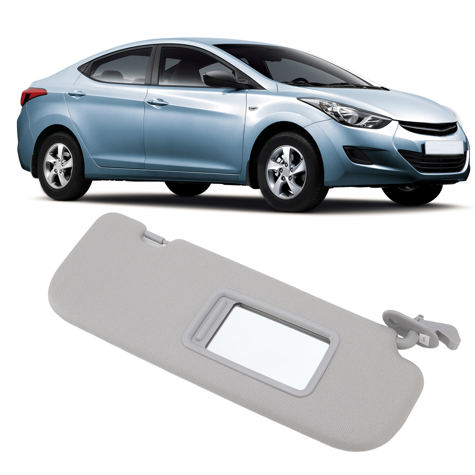 Sonnenblende Beifahrerseite, Grau, Hyundai Elantra 2011–2015 Mit Schminkspiegel – Originalteil 852103x000tx