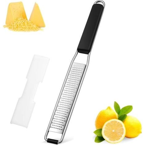 Stück Käsereibe, Silberne Zestenreibe Für Zitrusfrüchte, Parmesan, Ingwer, Schokolade, Edelstahl-reibe Mit Schutzdeckel