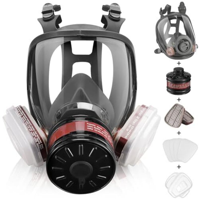 Wiederverwendbare Vollgesichtsmaske Für Chemische Und Nukleare Gase Mit Doppeltem Filtersystem, 40 Mm/6001 Cn, Für Professionellen Schutz.