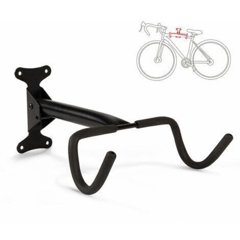 Wandmontierter Mountainbike-ständer – Set Mit 4 Silbernen Metallhalterungen (32,5 X 9 X 28,5 Cm) – Kapazität: 1 Fahrrad Pro Halterung