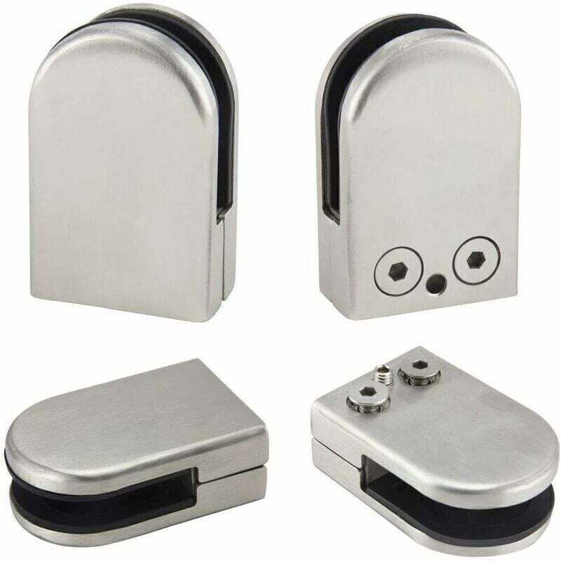 Verstellbare Edelstahl-glasklemmen Für 6–8 Mm Glas – 4er-set, Silberfarben, Für Balustraden, Treppen Und Fenster