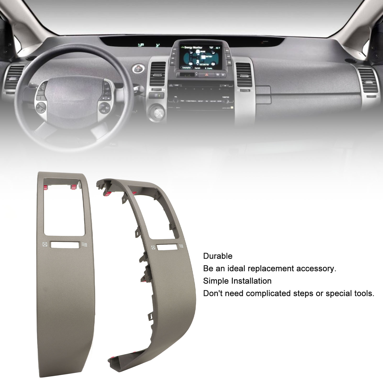 [lüftungsabdeckung] Für Toyota Prius (2004-2009) [2 Stück / Abs / Silber]