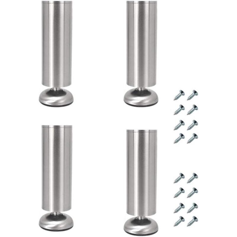 Verstellbare Möbelfüße Aus Edelstahl – 4er-set – 25 Cm Hoch, Für Fernseher Und Sofas – Tragkraft 100 Kg