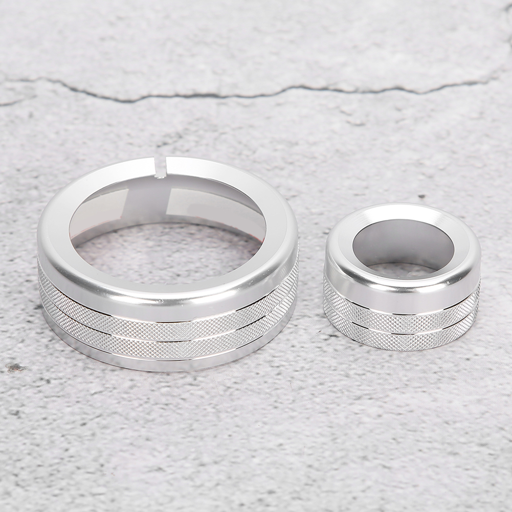 Dekorativer Aluminiumlegierungsring Für Multimedia-bedienknöpfe – Alfa Romeo Giulia/stelvio 2020 – 2er-pack – Silberfarben