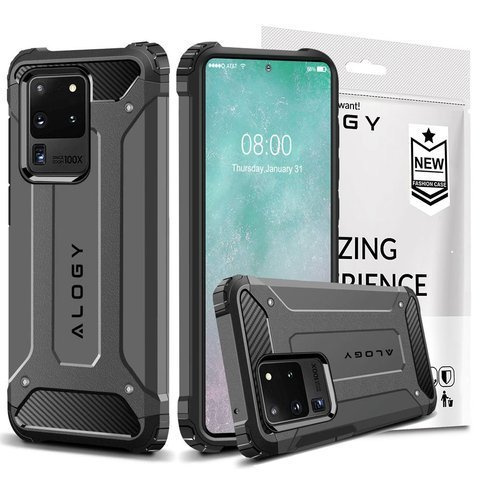 Alogy Hard Armor Schutzhülle Für Samsung Galaxy S20 Ultra, Grau