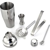 5-teiliges Cocktail-shaker-set, 750 Ml, Edelstahl, Mit Integriertem Messbecher, Professionelles Bar-set, Ideal Für Zuhause Und Aperitifs