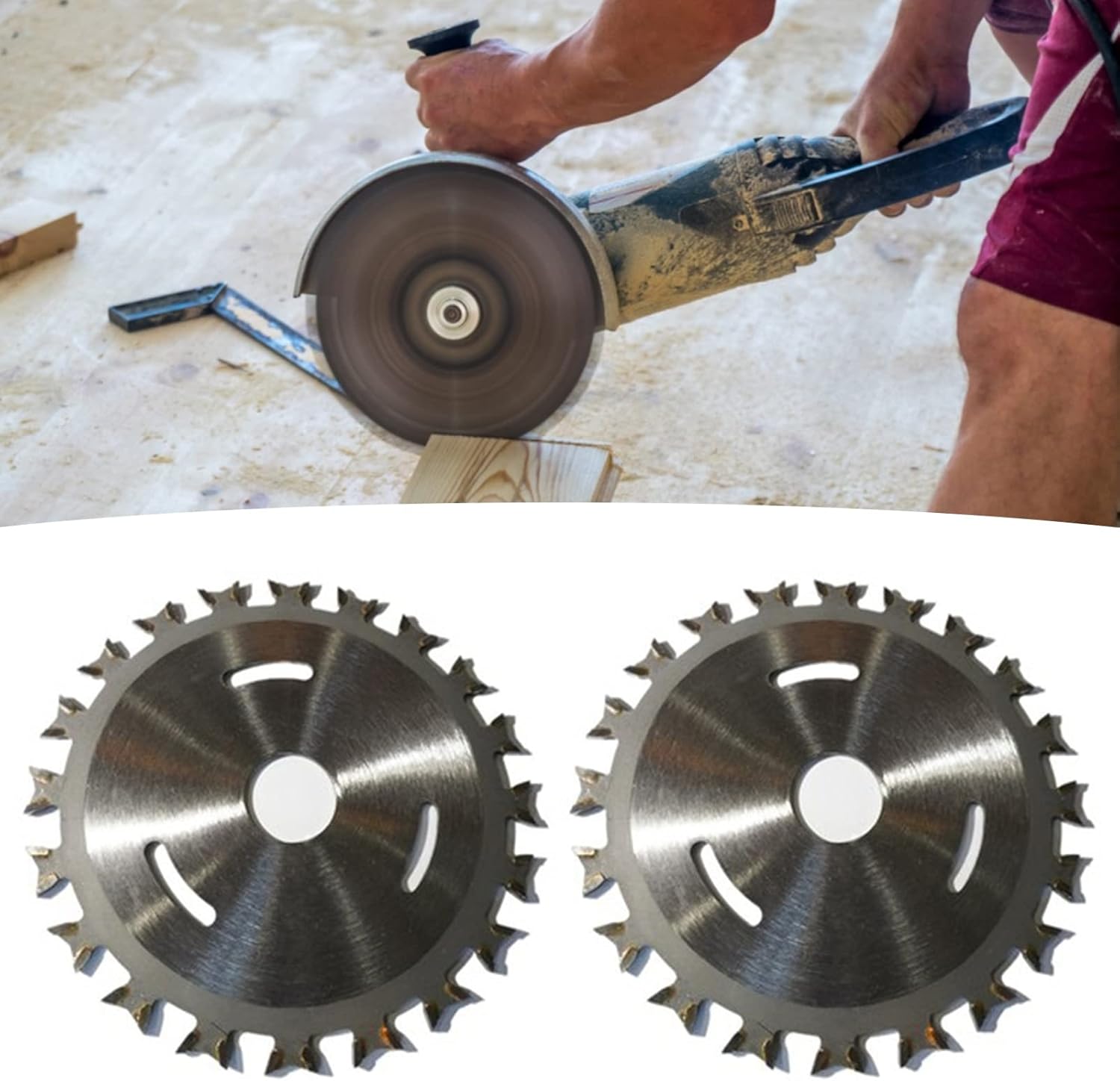 Trennscheiben Für Elektrowerkzeuge, Doppelseitige Sägeblätter, 4-zoll-hartmetall-trennscheiben Mit 40 Zähnen Für Die Holzbearbeitung, Zum Schneiden Von Holz, Kunststoff, Metall Und Fliesen, Silberfarb