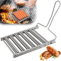 Grill, Grillwürstchenkorb, Hot-dog-grill, 5 Metall-wurstgrills Für