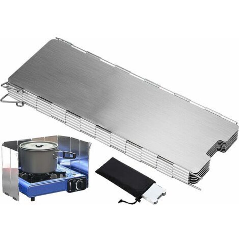 10-teilige, Faltbare Windschutzscheibe Aus Aluminiumlegierung Für Camping