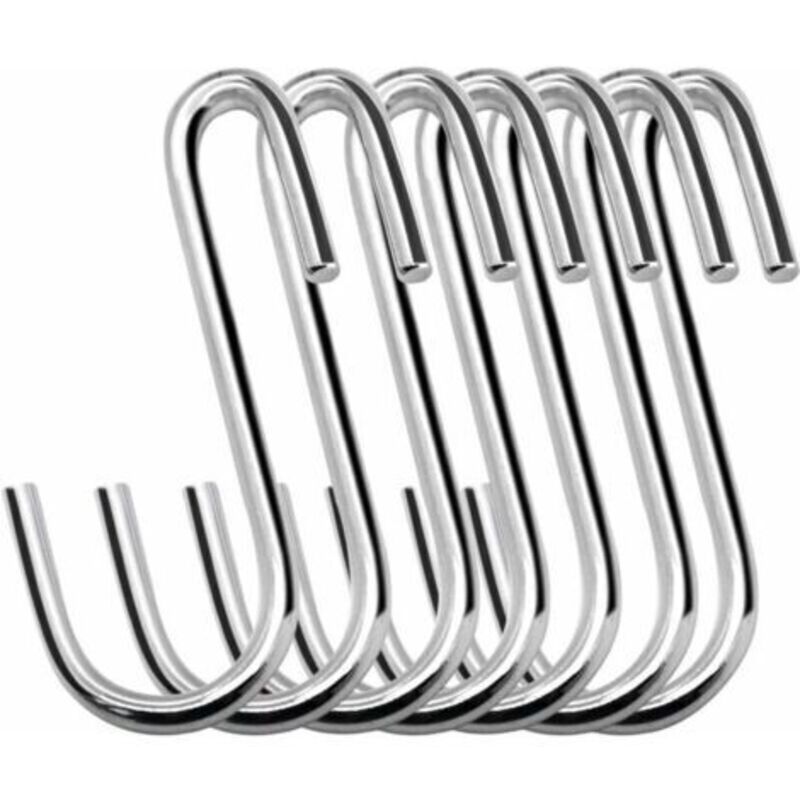 Robuste 6 Cm S-haken – 20er-pack, Verzinkter Stahl, Silberfarben, Ideal Für Küche, Bad Und Büro