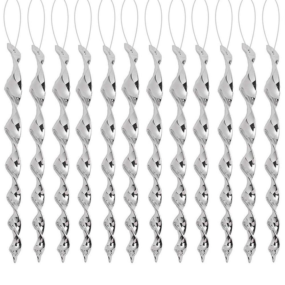 Spiral-reflektierende Vogelscheuche, 10er-pack, Silber, 30 Cm