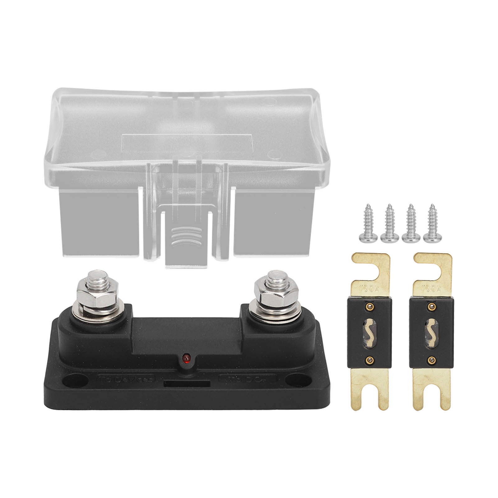 Anl Sicherungshalter Mit Led-anzeige M8 Für 12v/24v/48v Stromkreise - Hochleistungs-sicherungsblock Mit 2 X 100a Sicherungen Für Autos, Wohnmobile Und Boote
