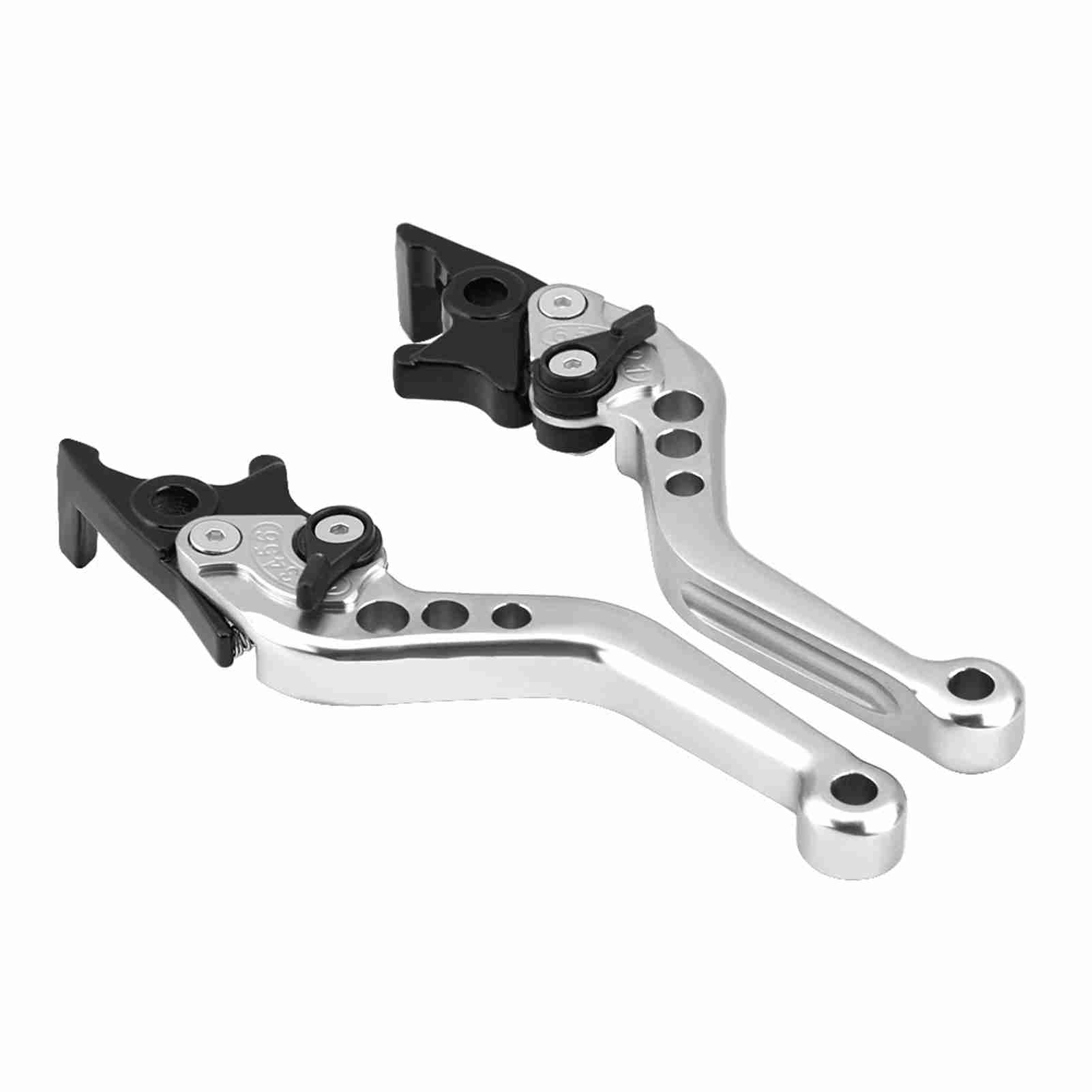 Cnc-gefräste Aluminium-doppelscheibenbremse Für Roller-/motorradumbauten - Paar Silberne Bremshebel - Modell Gy6 Xmax 400 (150 Cm³)