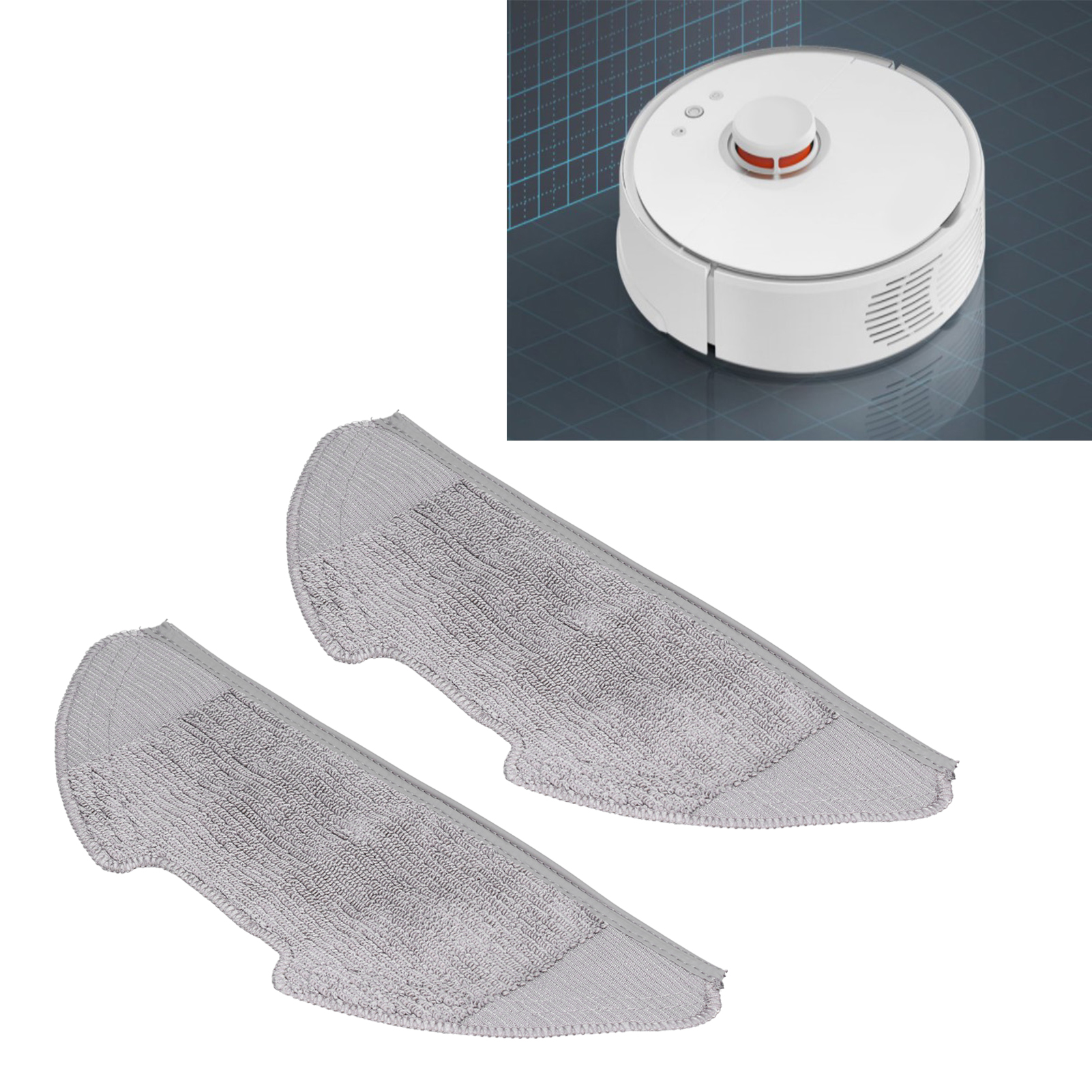 Kompatibles Wischmopp-tuch Für Xiaomi Mijia Pro – 2 Stück – Hochwertige Fasern, Leicht Abnehmbar