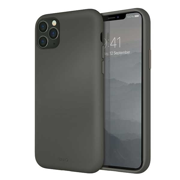 Uniq Lino Hue Iphone 11 Pro Max Hülle Grau/moosgrau